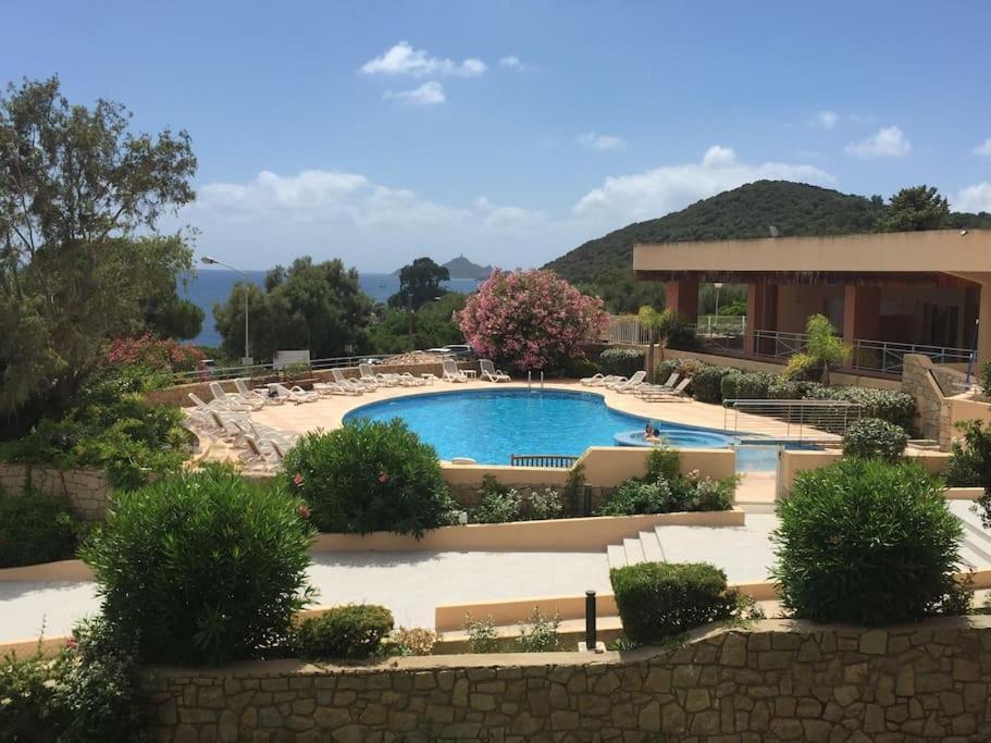 F2 Vue Mer Dans Residence Avec Piscine Ajaccio  Bagian luar foto