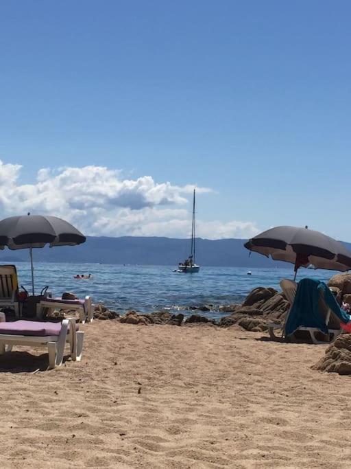F2 Vue Mer Dans Residence Avec Piscine Ajaccio  Bagian luar foto